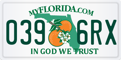 FL license plate 0396RX