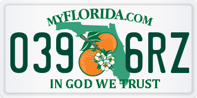 FL license plate 0396RZ