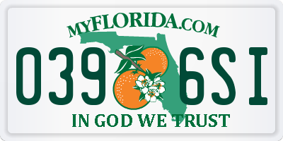 FL license plate 0396SI
