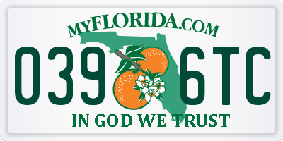 FL license plate 0396TC