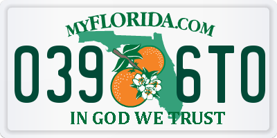 FL license plate 0396TO