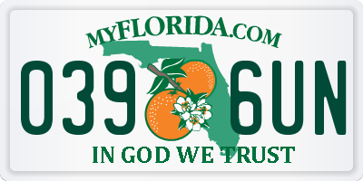 FL license plate 0396UN