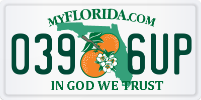 FL license plate 0396UP