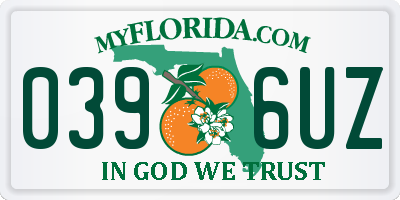 FL license plate 0396UZ