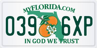 FL license plate 0396XP