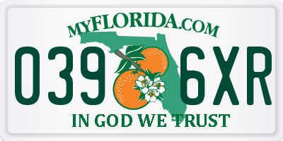 FL license plate 0396XR
