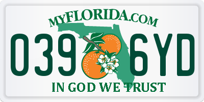 FL license plate 0396YD