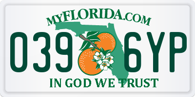FL license plate 0396YP