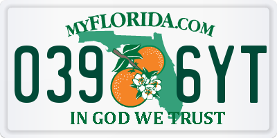 FL license plate 0396YT