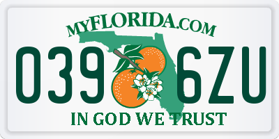 FL license plate 0396ZU