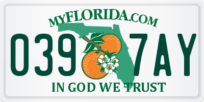 FL license plate 0397AY