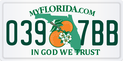 FL license plate 0397BB