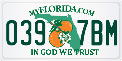 FL license plate 0397BM