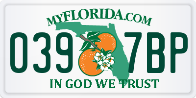 FL license plate 0397BP