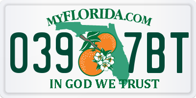 FL license plate 0397BT
