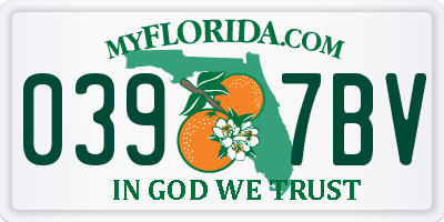 FL license plate 0397BV