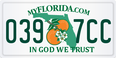 FL license plate 0397CC