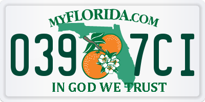 FL license plate 0397CI