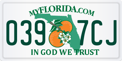 FL license plate 0397CJ