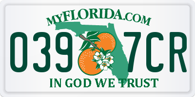 FL license plate 0397CR