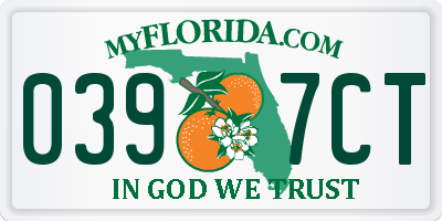 FL license plate 0397CT
