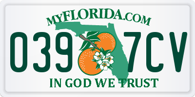 FL license plate 0397CV