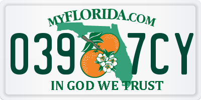 FL license plate 0397CY
