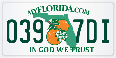 FL license plate 0397DI