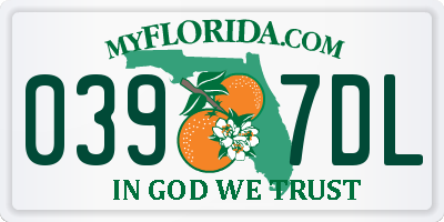 FL license plate 0397DL