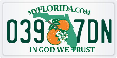 FL license plate 0397DN