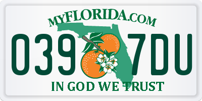 FL license plate 0397DU