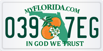 FL license plate 0397EG