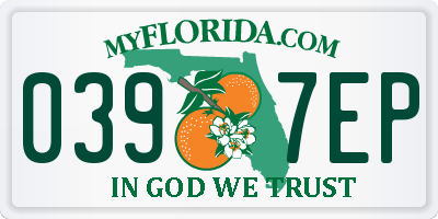 FL license plate 0397EP