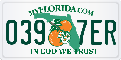 FL license plate 0397ER
