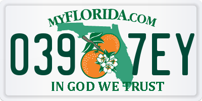 FL license plate 0397EY