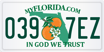 FL license plate 0397EZ