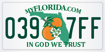 FL license plate 0397FF