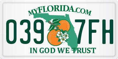 FL license plate 0397FH