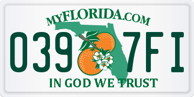 FL license plate 0397FI