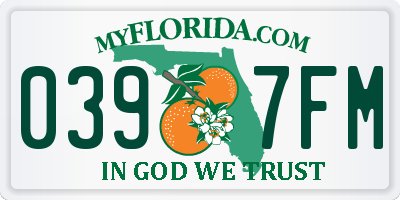 FL license plate 0397FM