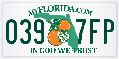 FL license plate 0397FP
