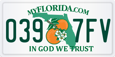 FL license plate 0397FV