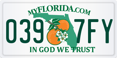 FL license plate 0397FY