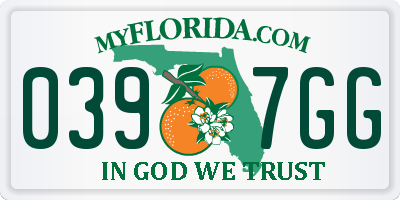 FL license plate 0397GG