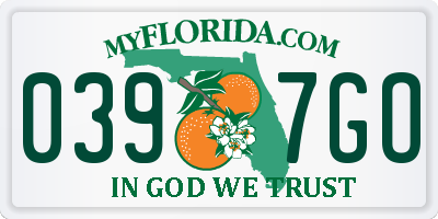 FL license plate 0397GO