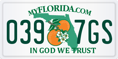 FL license plate 0397GS