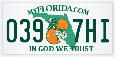 FL license plate 0397HI