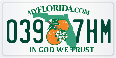 FL license plate 0397HM