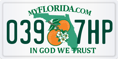 FL license plate 0397HP