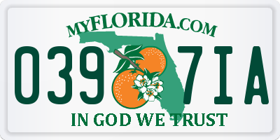 FL license plate 0397IA